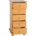 Sol 5 Drawer Narrow Chest in Antique Pine